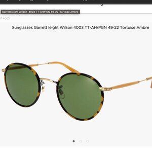 Garrett Leight Wilson Tortoise Ambre Sunglasses